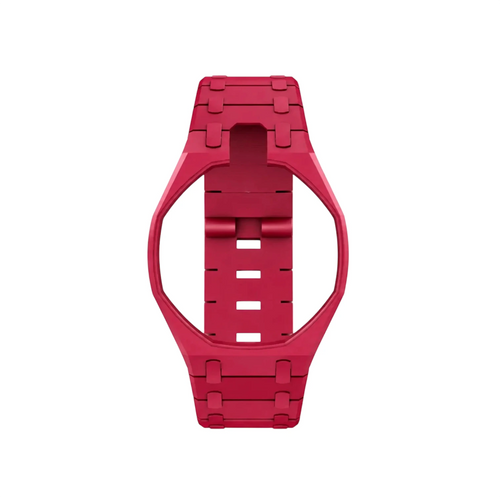 "Exoskeleton Pop Raspberry Red – Integrated strap & case system compatible AP x Swatch Royal Pop | Exoskeleton Watches"